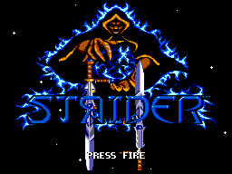 Strider II title screen for Sega Master System